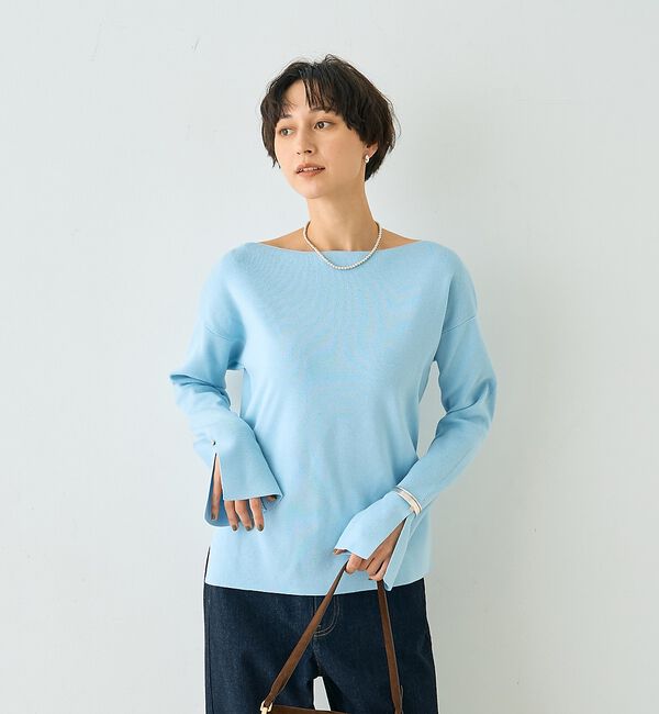 Rouge vif「スムーススリット ニットプルオーバー」|ニット・セーター|