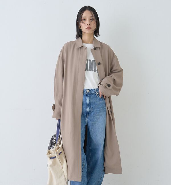 Rouge vif「【2サイズ展開】ステンカラーロングコート」|ステンカラーコート|