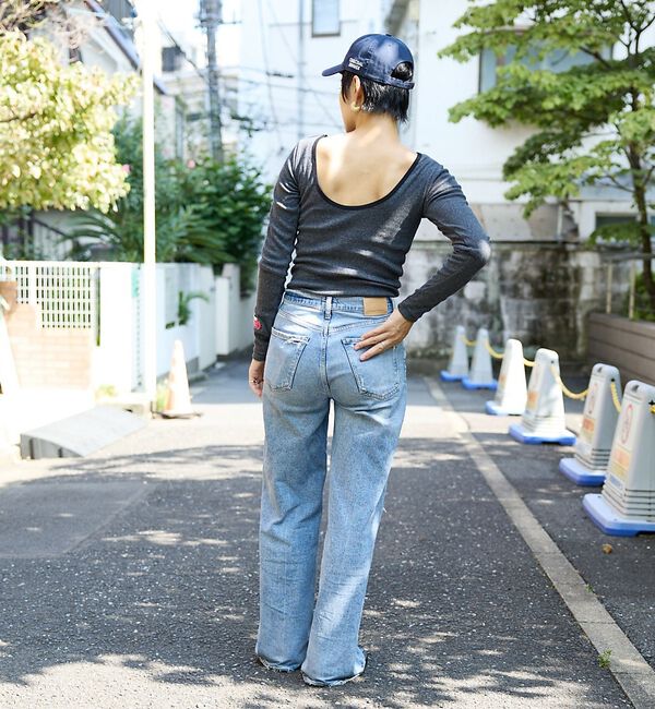 Rouge vif「【Robert P. Miller】パネルリブ バックオープンロンT / 背あき」|Tシャツ・カットソー|