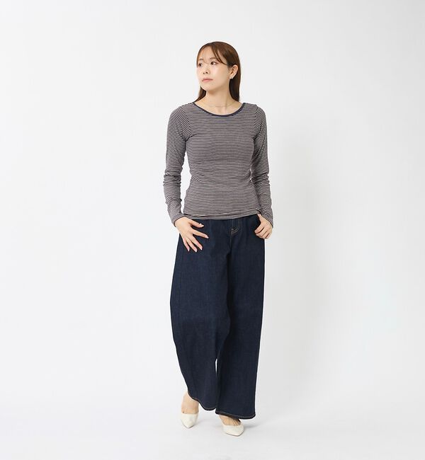Rouge vif「【Robert P. Miller】パネルリブ バックオープンロンT / 背あき」|Tシャツ・カットソー|