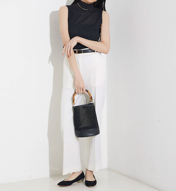 LOWELL things「●SOEUR/バンブーハンドルチュールバッグ」|ハンドバッグ|