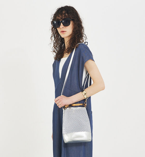 LOWELL things「●SOEUR/バンブーハンドルチュールバッグ」|ハンドバッグ|