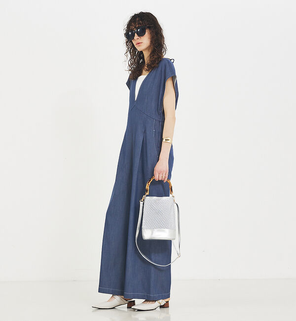 LOWELL things「●SOEUR/バンブーハンドルチュールバッグ」|ハンドバッグ|