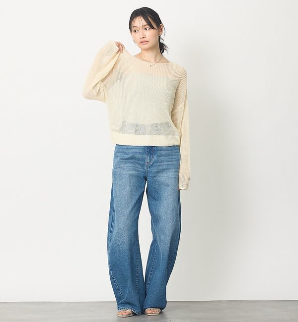 abahouse mavie「シアーニットプルオーバー」|ニット・セーター|
