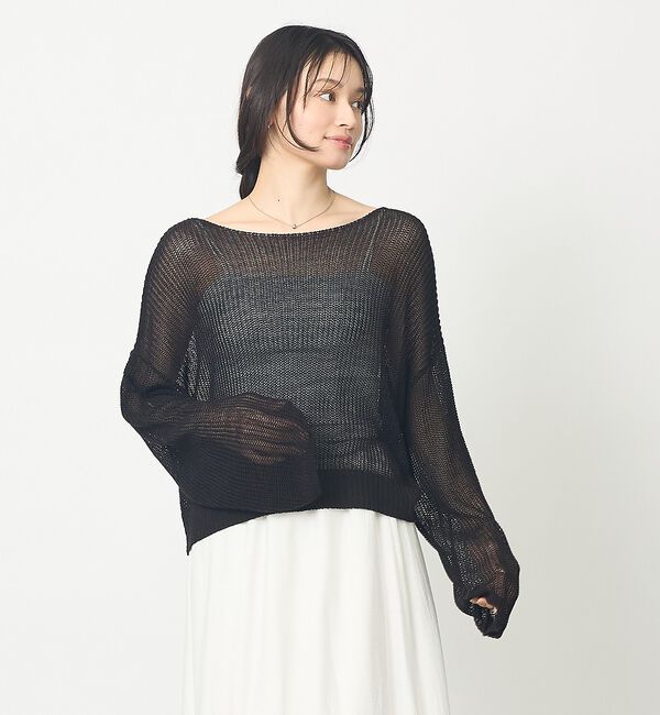 abahouse mavie「シアーニットプルオーバー」|ニット・セーター|