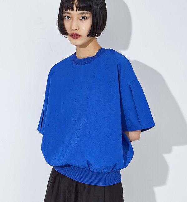 NOMINE「シワ加工 リンクル Tシャツ」|Tシャツ・カットソー|ブルー