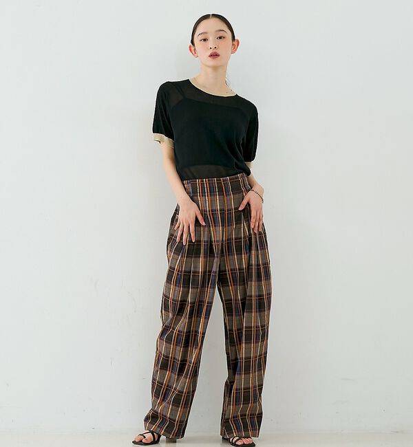 NOMINE「【セットアップ対応】チェック タックパンツ」|その他|