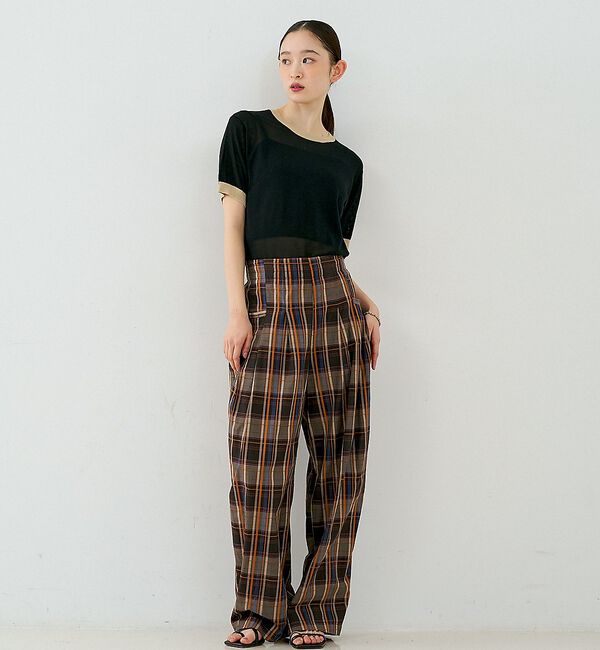 NOMINE「【セットアップ対応】チェック タックパンツ」|その他|