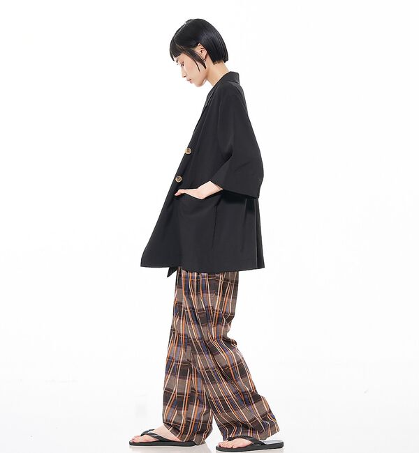 NOMINE「【セットアップ対応】チェック タックパンツ」|その他|