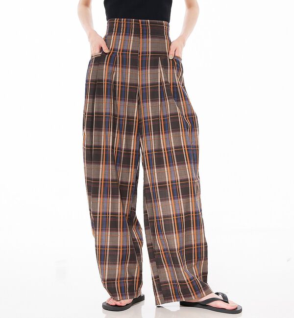 NOMINE「【セットアップ対応】チェック タックパンツ」|その他|