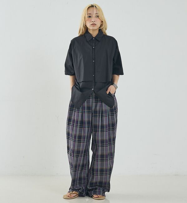 NOMINE「【セットアップ対応】チェック タックパンツ」|その他|