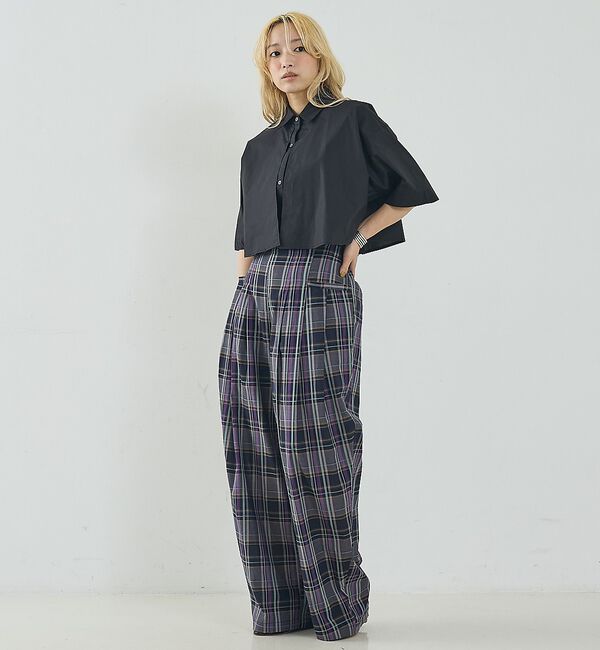 NOMINE「【セットアップ対応】チェック タックパンツ」|その他|