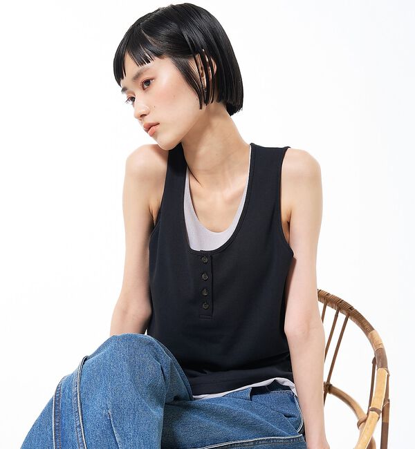 NOMINE「ドッキングレイヤード ヘンリーネック タンクトップ」|キャミソール|