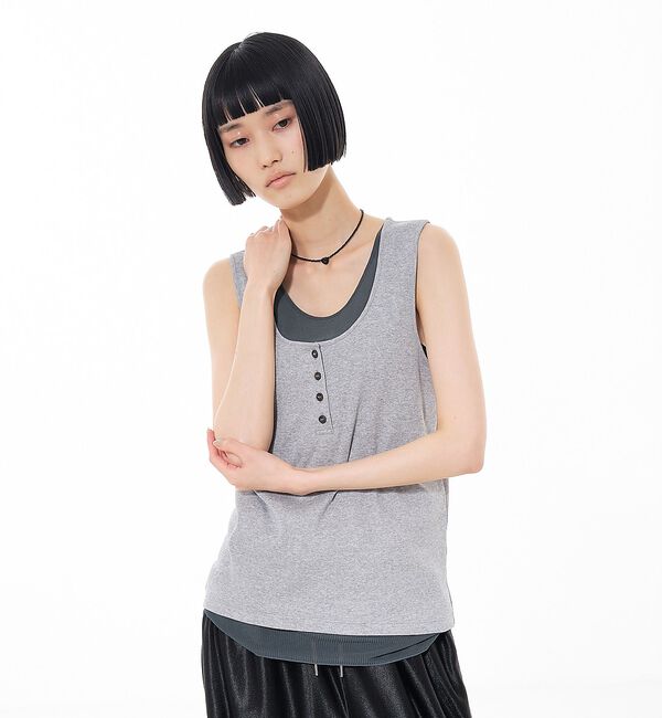 NOMINE「ドッキングレイヤード ヘンリーネック タンクトップ」|キャミソール|