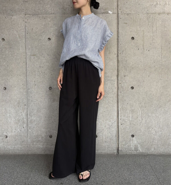 Liesse「《定番》リネンギャザースリーブブラウス」|シャツ・ブラウス|