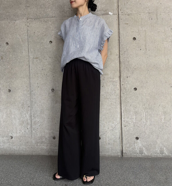 Liesse「《定番》リネンギャザースリーブブラウス」|シャツ・ブラウス|