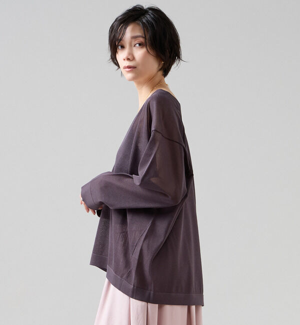 Liesse「シアーVネックニット」|ニット・セーター|