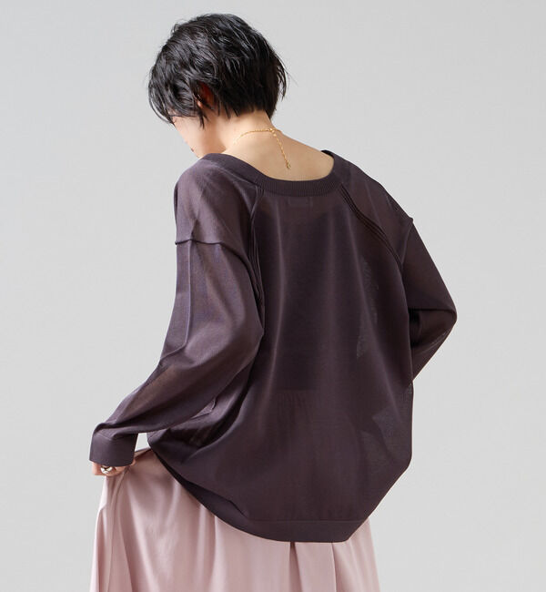 Liesse「シアーVネックニット」|ニット・セーター|