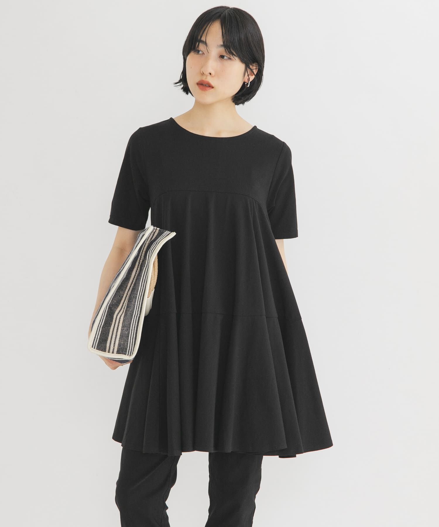  「ボリュームヘムカットミニワンピース」|ワンピース|