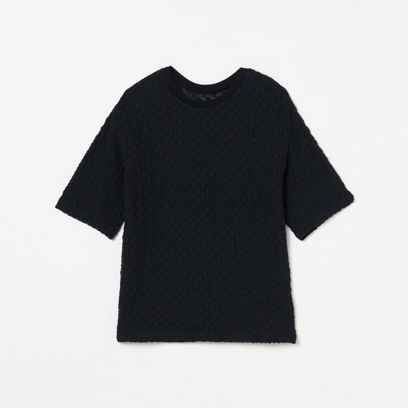 HELIOPOLE「HELIOPOLE STRETCH LACE BIG T SHIRT」|Tシャツ・カットソー|ブラック