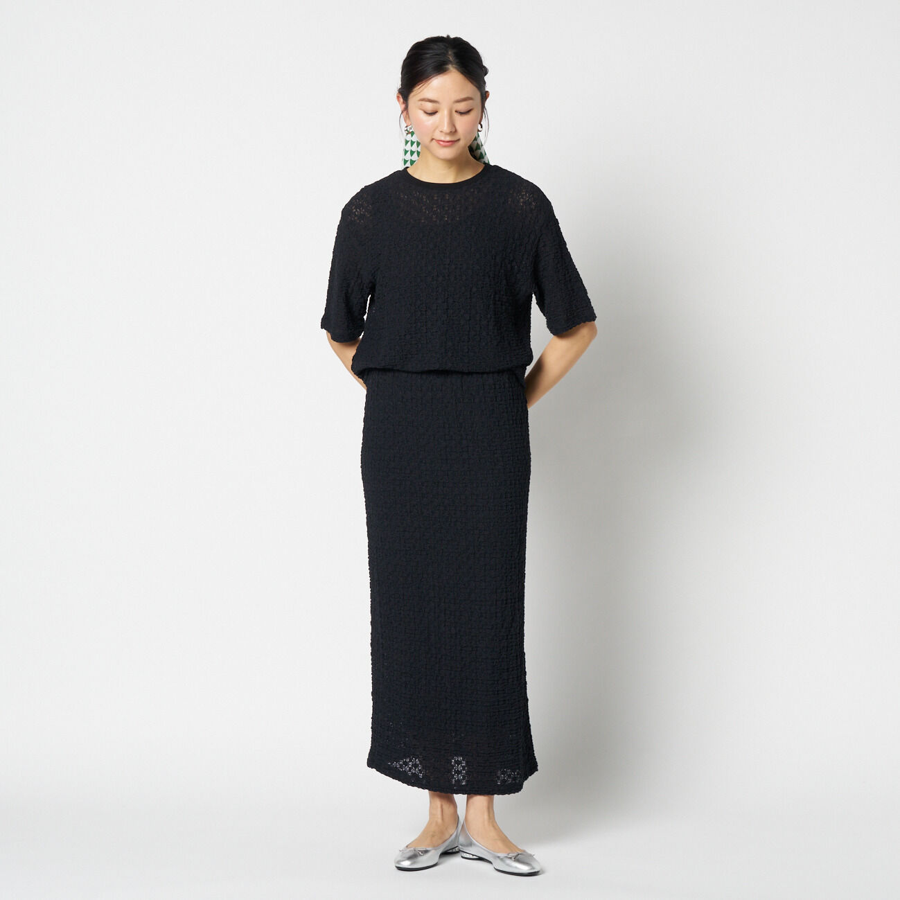 HELIOPOLE「HELIOPOLE STRETCH LACE BIG T SHIRT」|Tシャツ・カットソー|