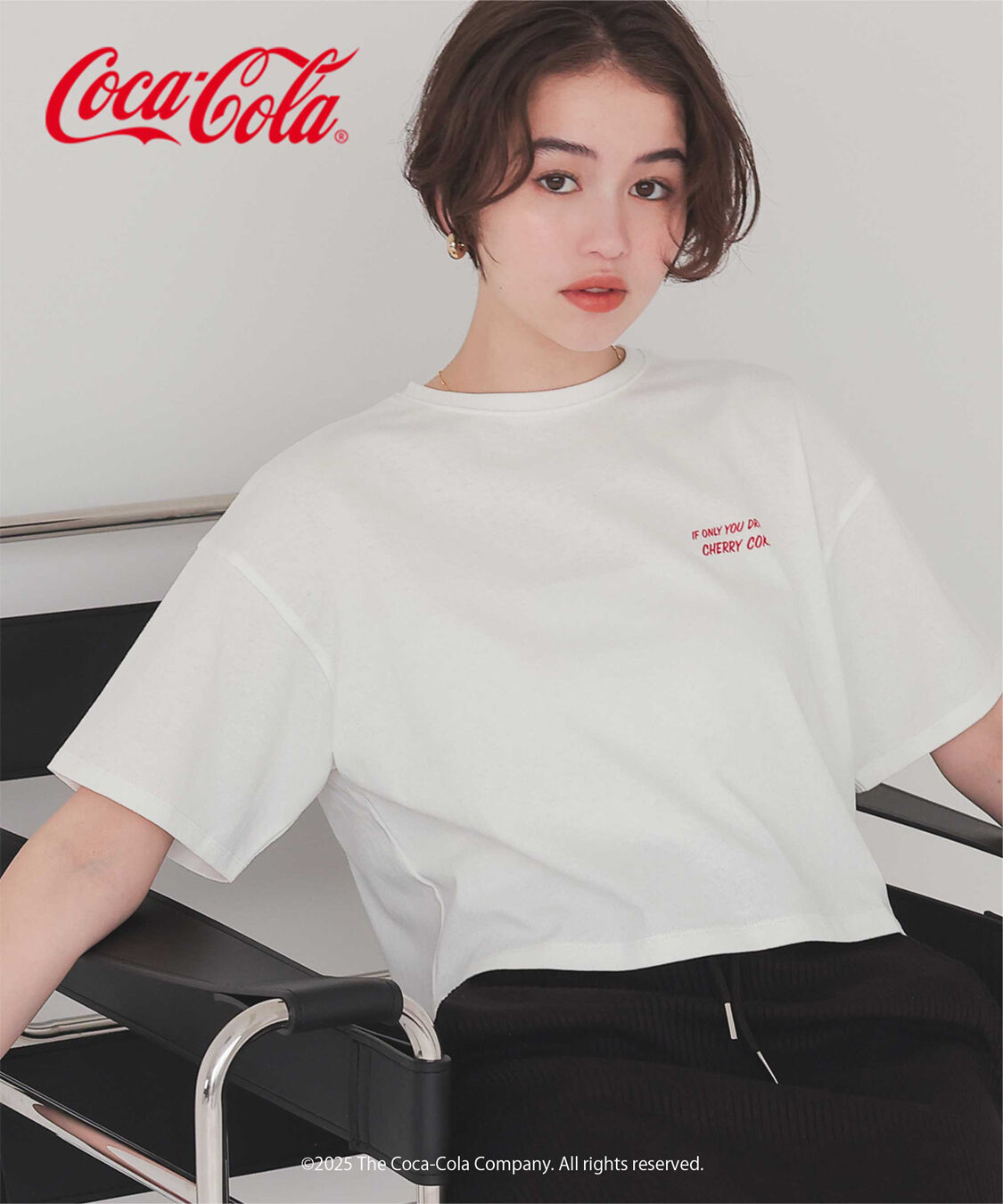 titivate「チェリーコーク クロップドTシャツ」|Tシャツ・カットソー|オフホワイト