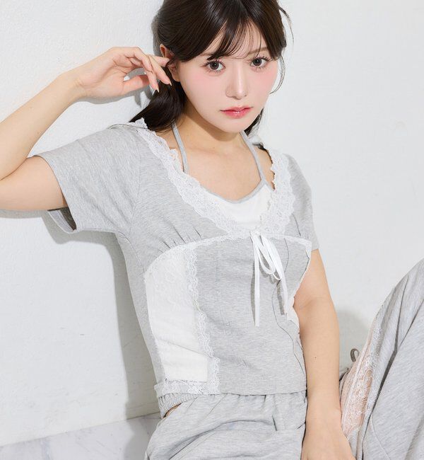  「ウエストカットレース付きカットパンツ」|その他|
