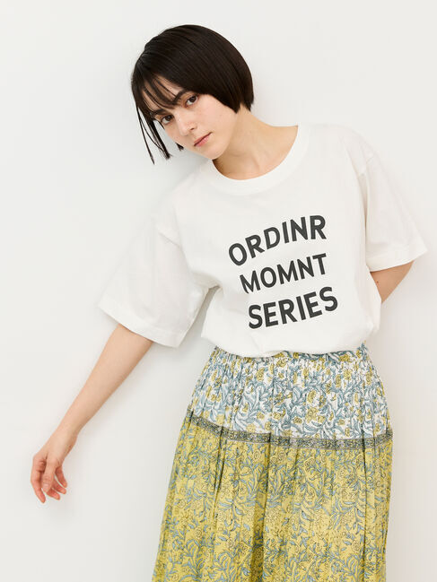 Samansa Mos2「【接触冷感】ロゴアソートプリントTシャツ」|Tシャツ・カットソー|オフホワイト