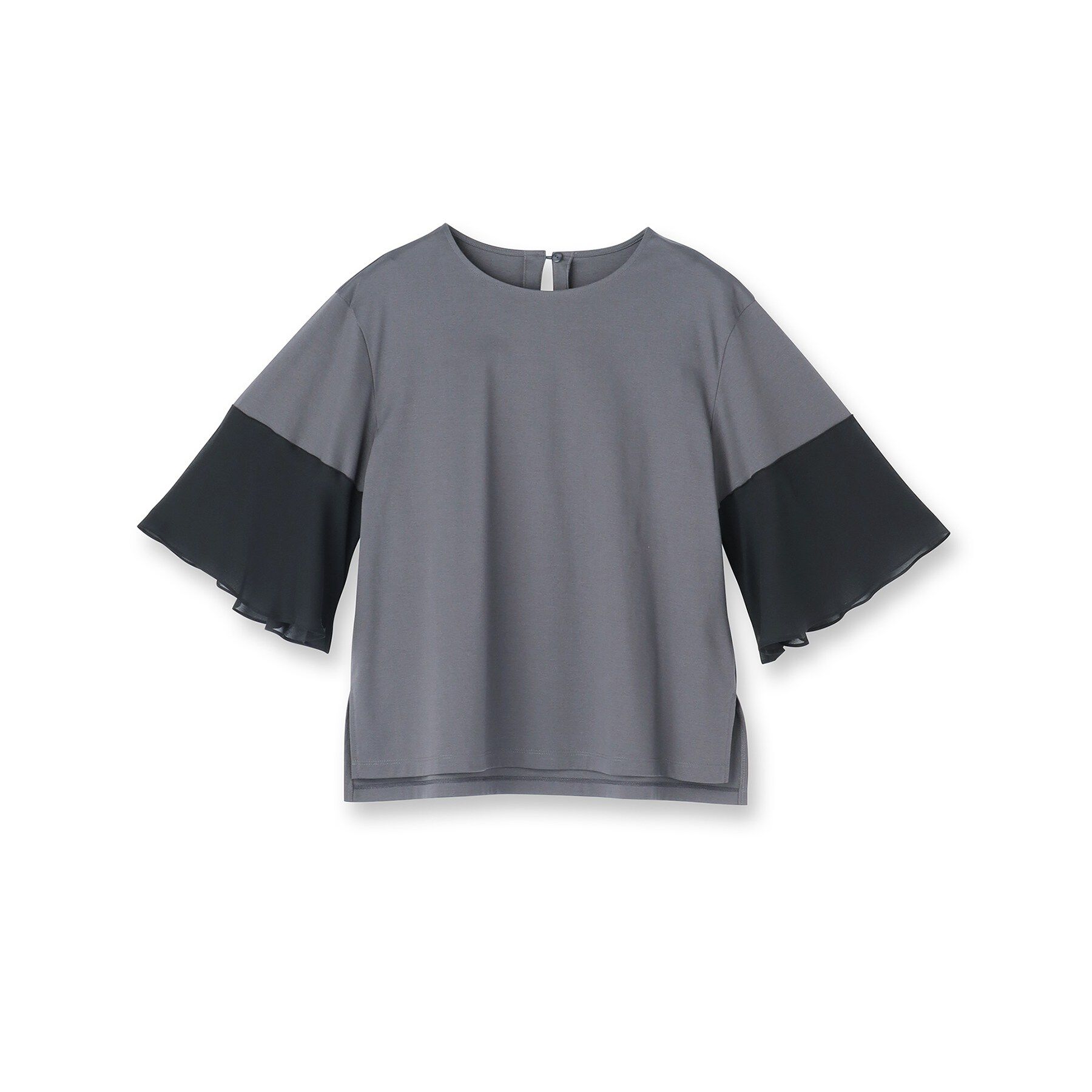 UNTITLED「【洗える/華奢見え】袖シアープルオーバー」|Tシャツ・カットソー|