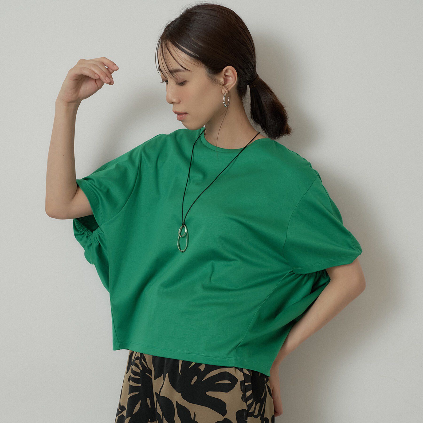 UNTITLED「【汗染み防止/接触冷感】ドルマンプルオーバー」|Tシャツ・カットソー|