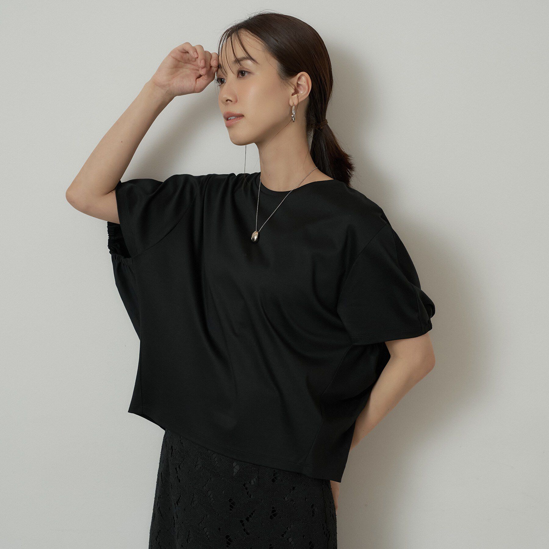 UNTITLED「【汗染み防止/接触冷感】ドルマンプルオーバー」|Tシャツ・カットソー|