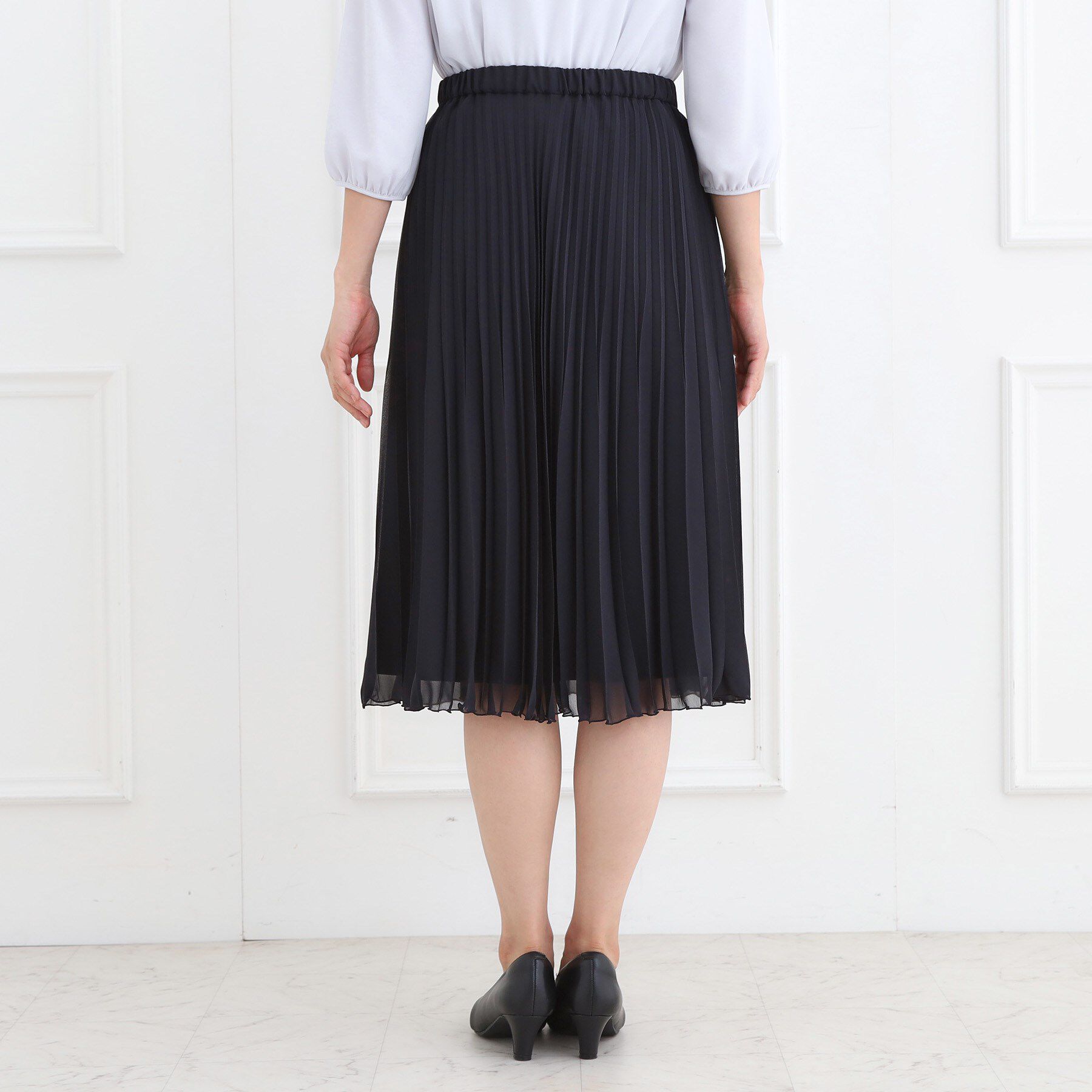 Reflect「【SS-4Lサイズ】シフォンジョーゼットプリーツスカート」|スカート|