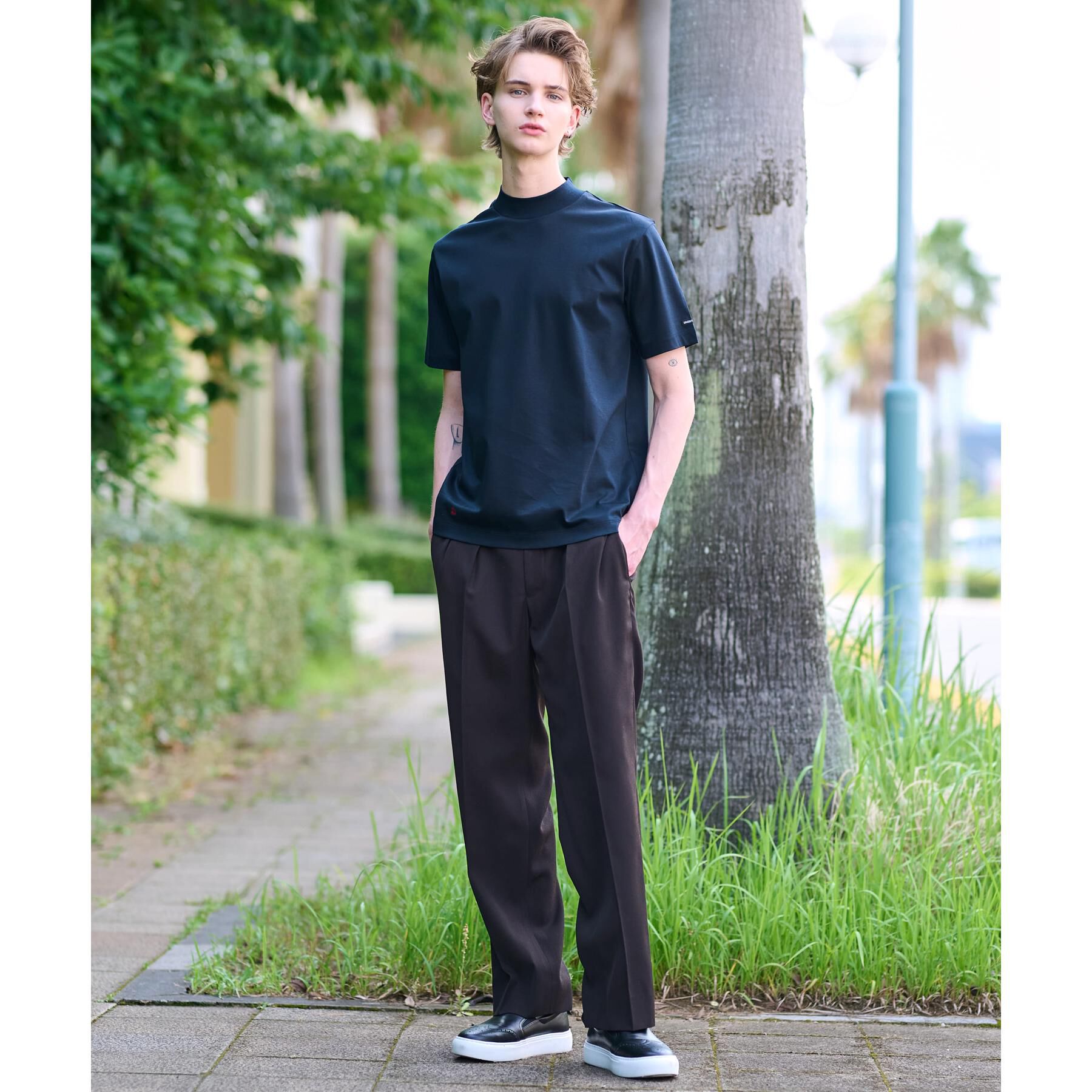 DRESSTERIOR「【セットアップ可】ブラウンツイル ツータックパンツ」|その他|