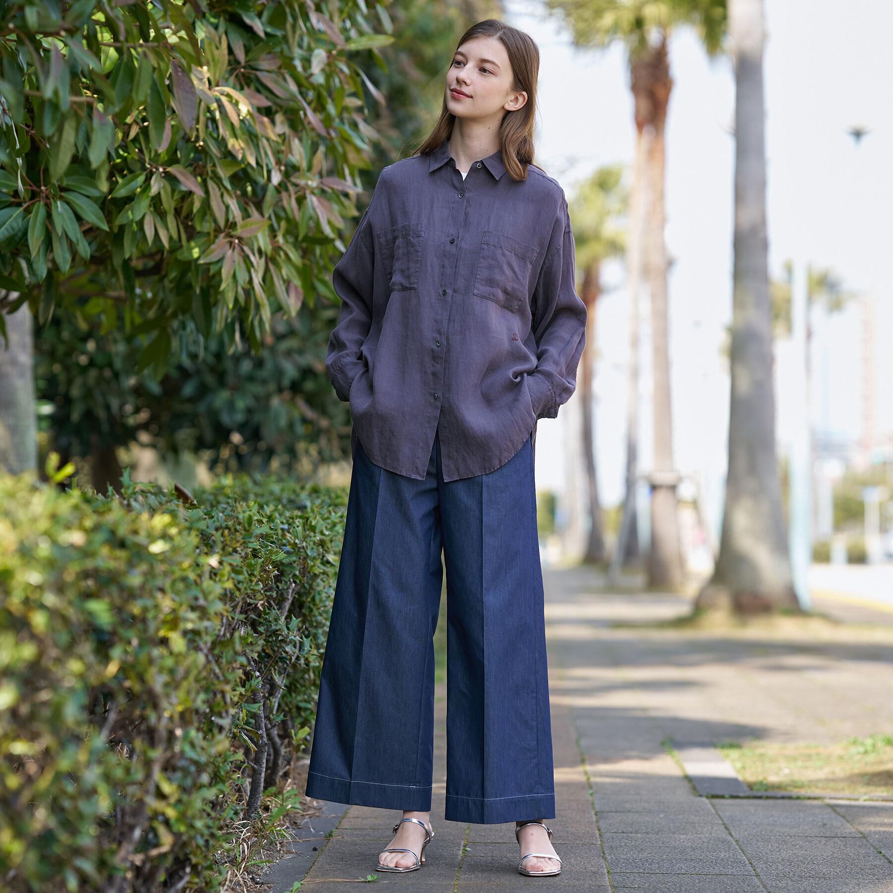 DRESSTERIOR「【接触冷感】イージーウエスト ワイドデニム」|その他|