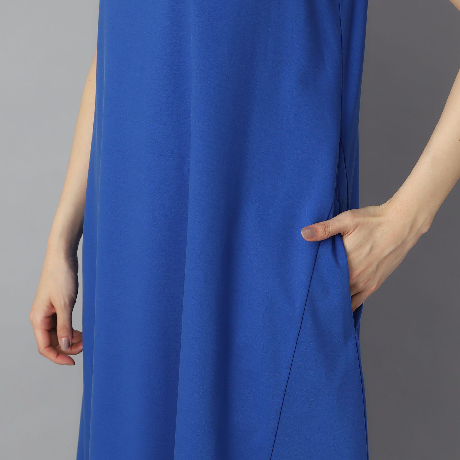 DRESSTERIOR「【接触冷感／抗菌防臭／消臭/ウォッシャブル】アイスクリアコットン フレンチスリーブワンピース」|ワンピース|