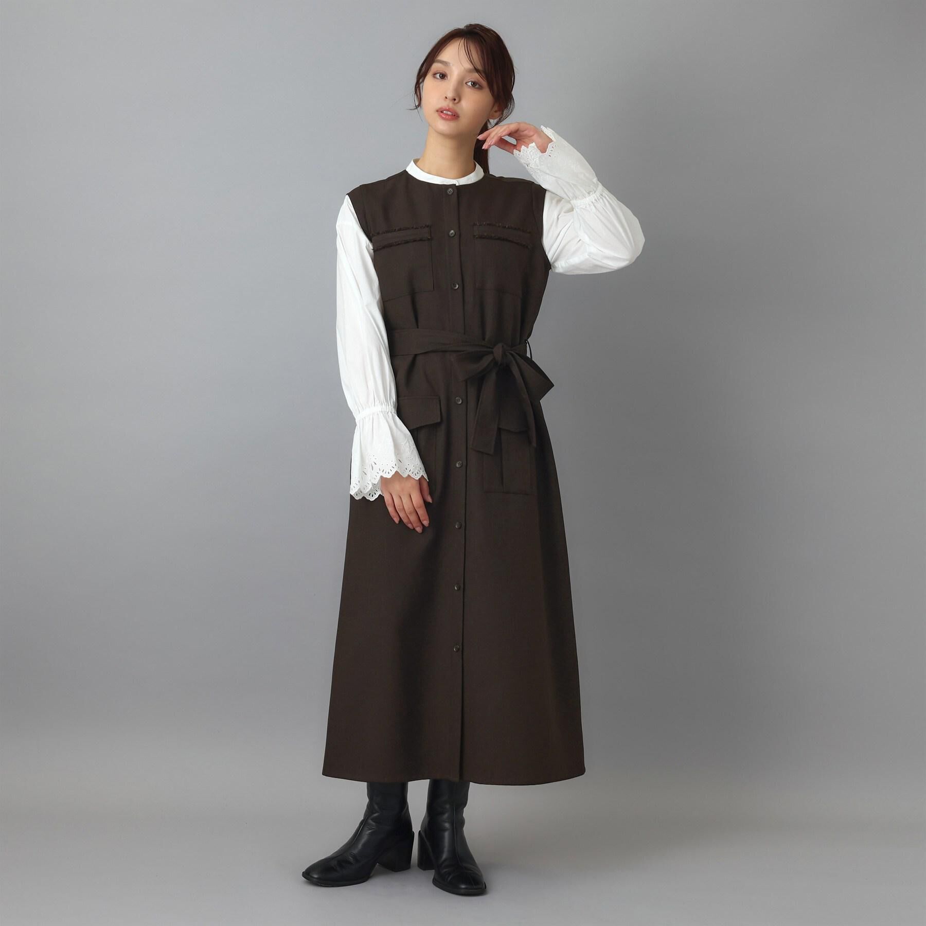 DRESSTERIOR「ウォッシャブルツイードライクワンピース」|ワンピース|