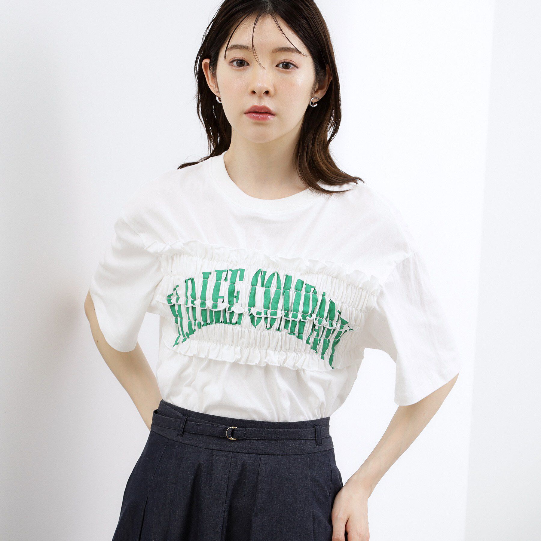 grove「【Lee】SHIRRING H／S TEE」|Tシャツ・カットソー|オフホワイト(003