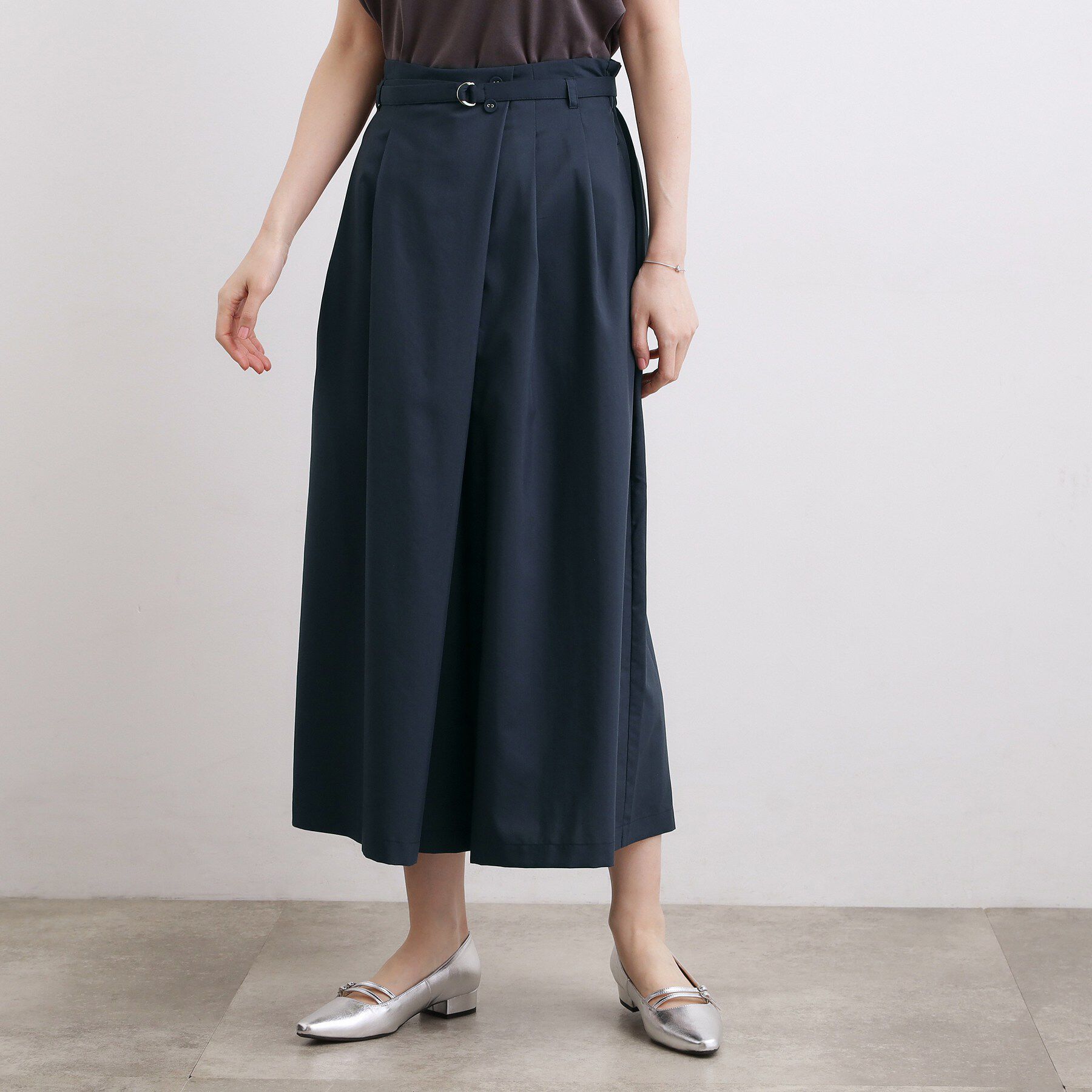 grove「【洗える・体型カバー】軽やかすっきり見えキュロットパンツ」|その他|ネイビー(094)