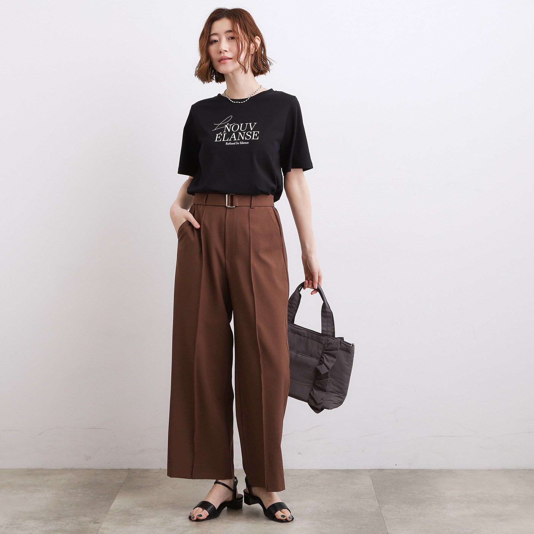 grove「【吸水速乾・UVカット・接触冷感・マシンウォッシャブル】ベーシックMIXロゴプリントT」|Tシャツ・カットソー|