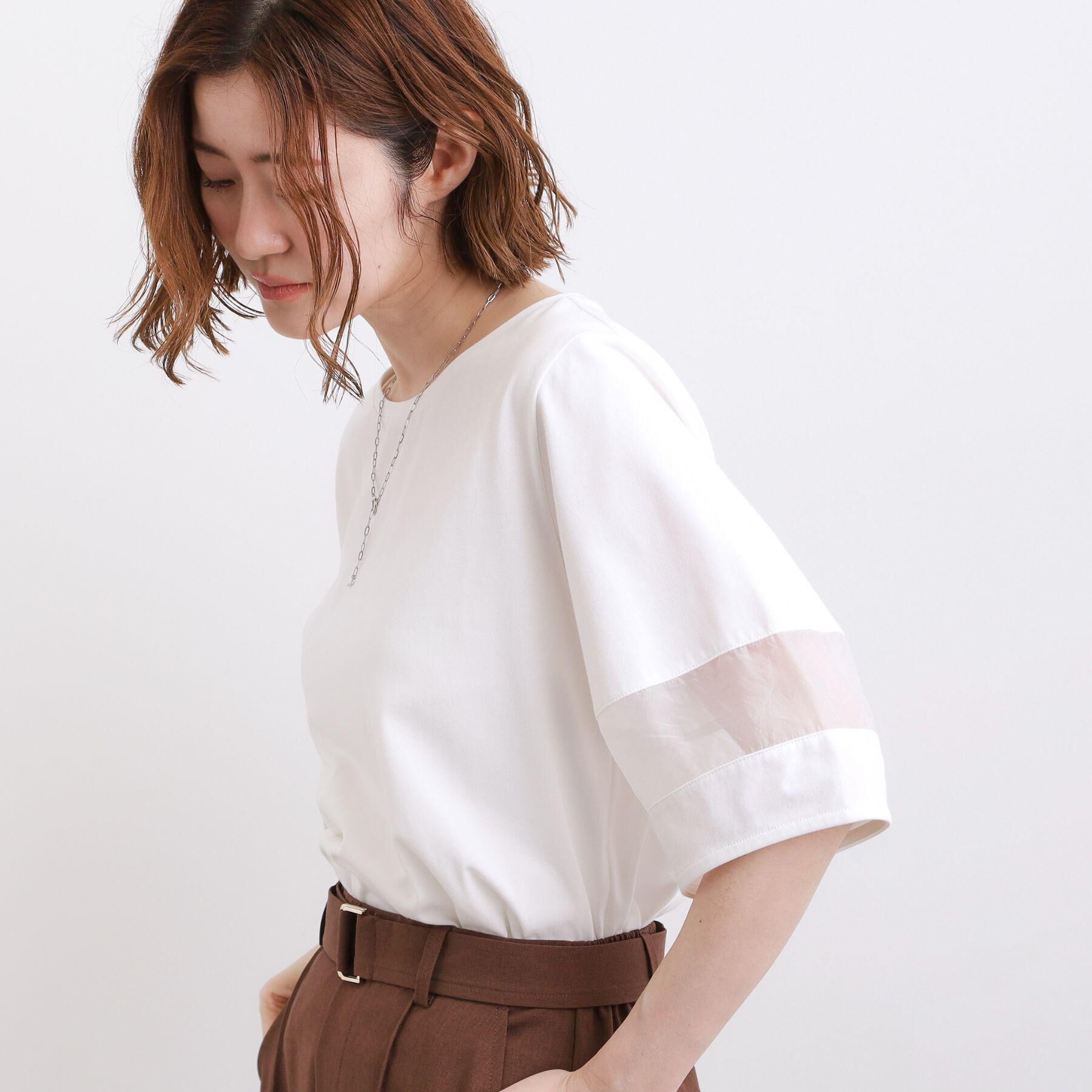 grove「【吸水速乾・UVカット・接触冷感】シアードッキングランタンスリーブTシャツ」|Tシャツ・カットソー|
