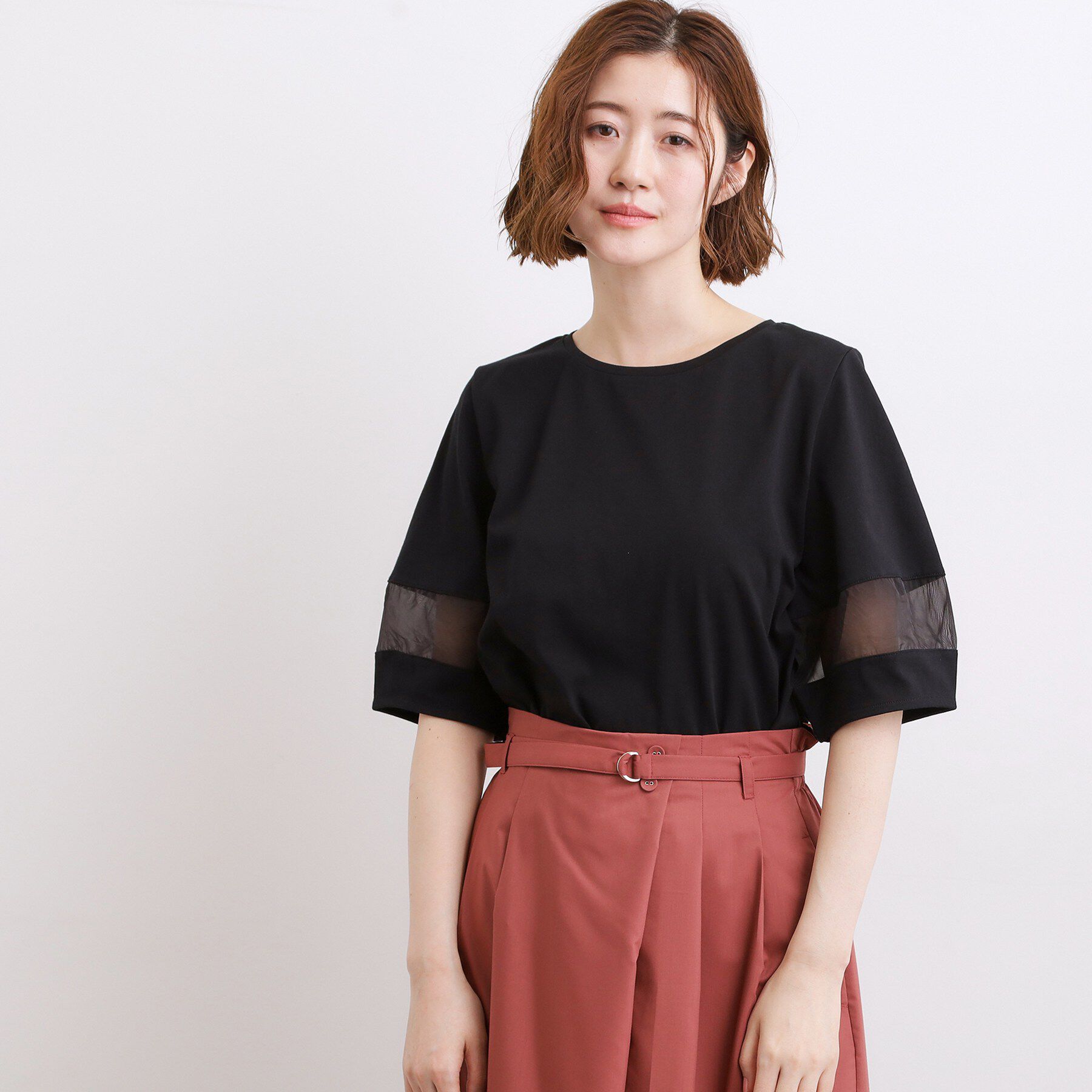 grove「【吸水速乾・UVカット・接触冷感】シアードッキングランタンスリーブTシャツ」|Tシャツ・カットソー|