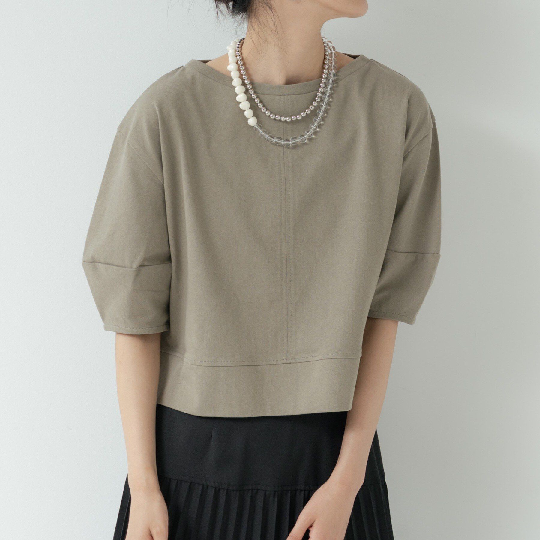 GALLEST「ハーフスリーブフォルムカットソー【再入荷／マシンウォッシュ／接触冷感】」|Tシャツ・カットソー|
