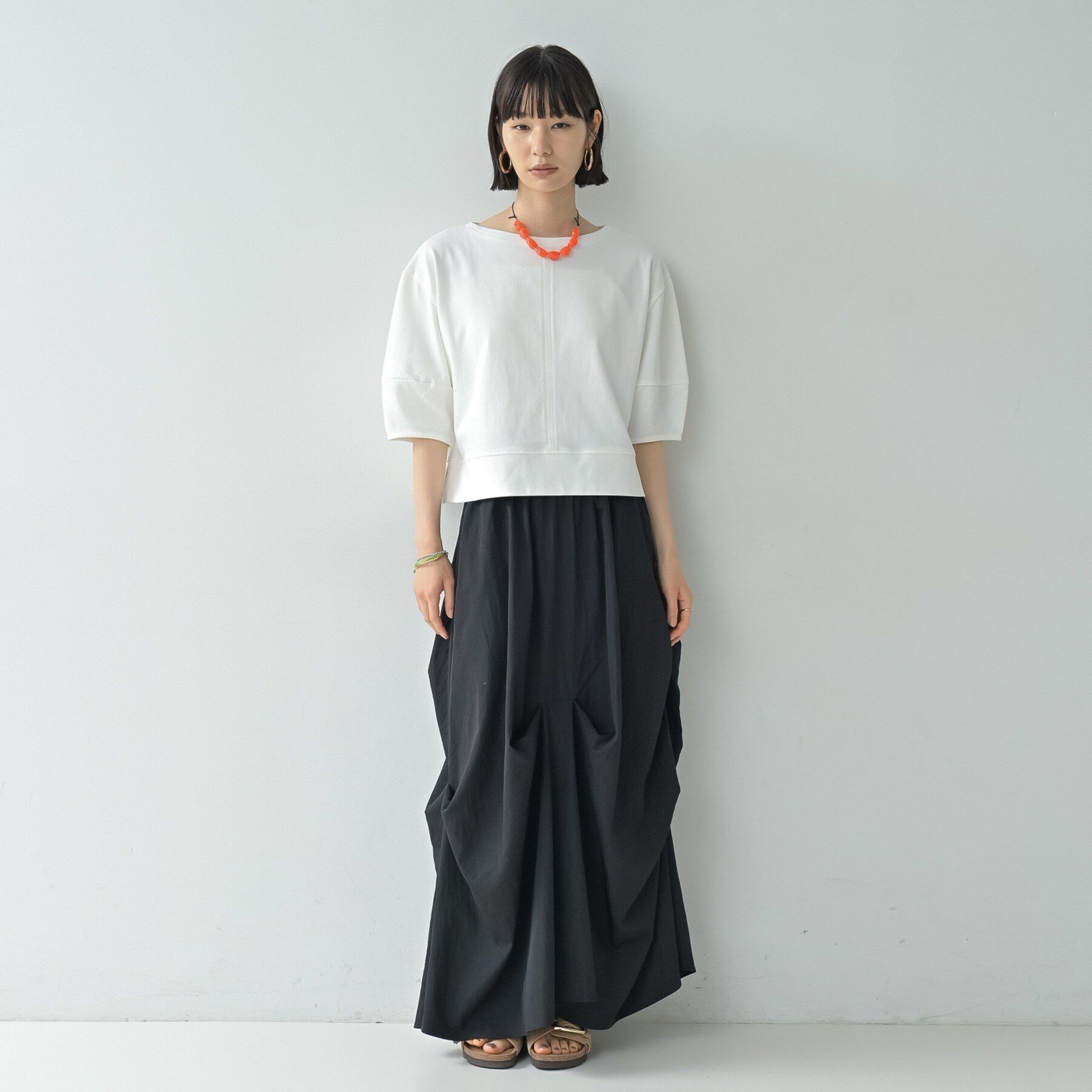 GALLEST「ハーフスリーブフォルムカットソー【再入荷／マシンウォッシュ／接触冷感】」|Tシャツ・カットソー|