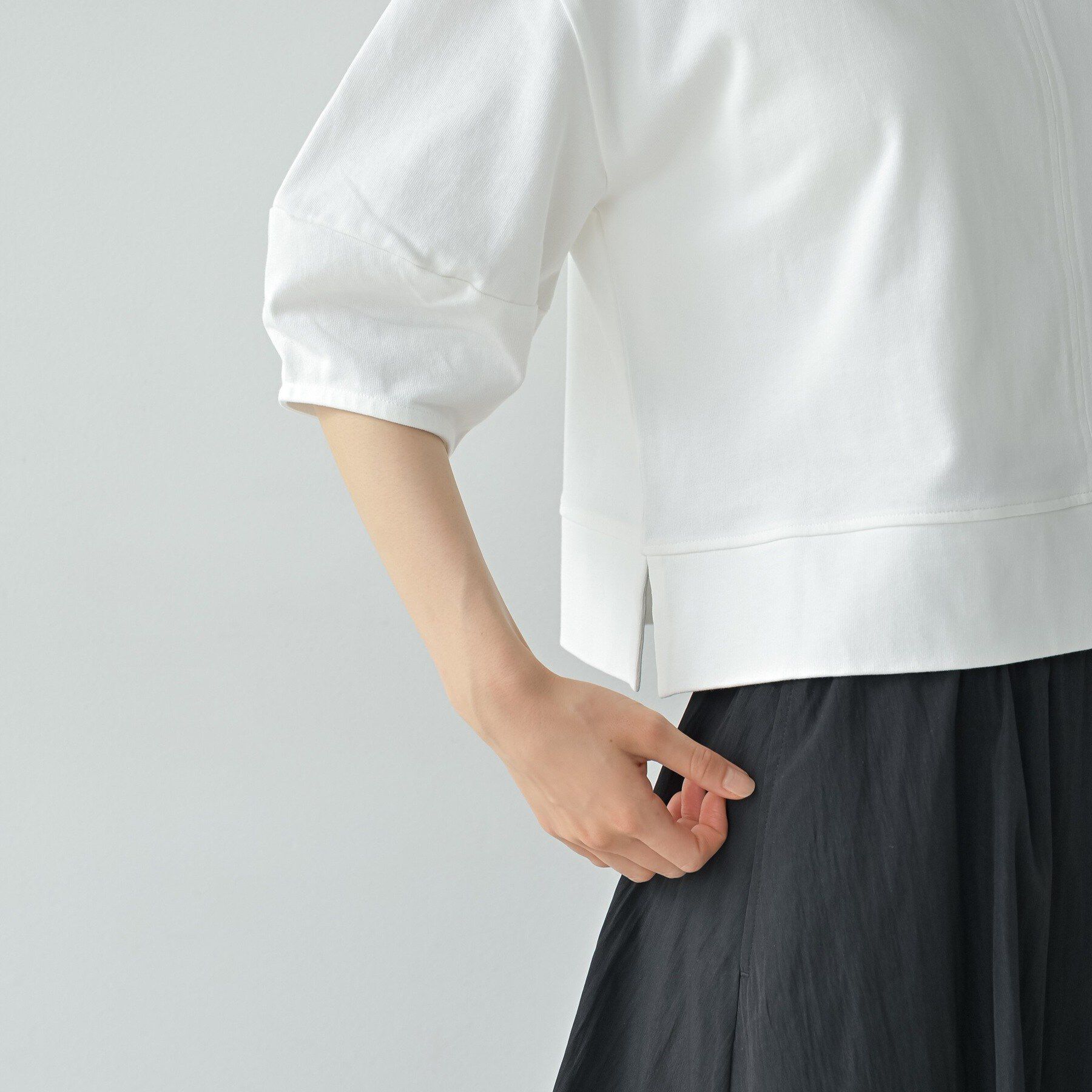 GALLEST「ハーフスリーブフォルムカットソー【再入荷／マシンウォッシュ／接触冷感】」|Tシャツ・カットソー|