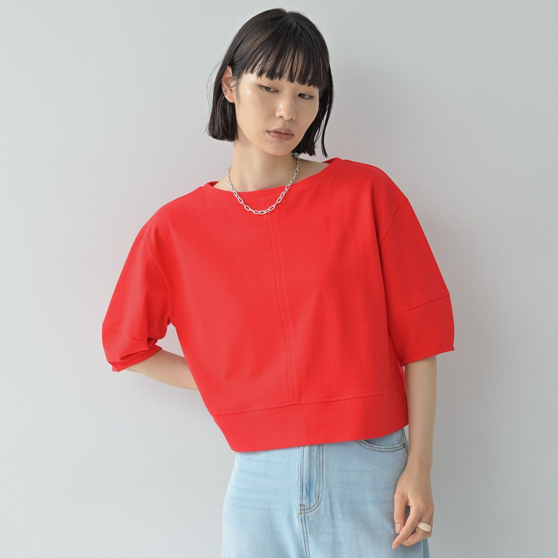 GALLEST「ハーフスリーブフォルムカットソー【再入荷／マシンウォッシュ／接触冷感】」|Tシャツ・カットソー|