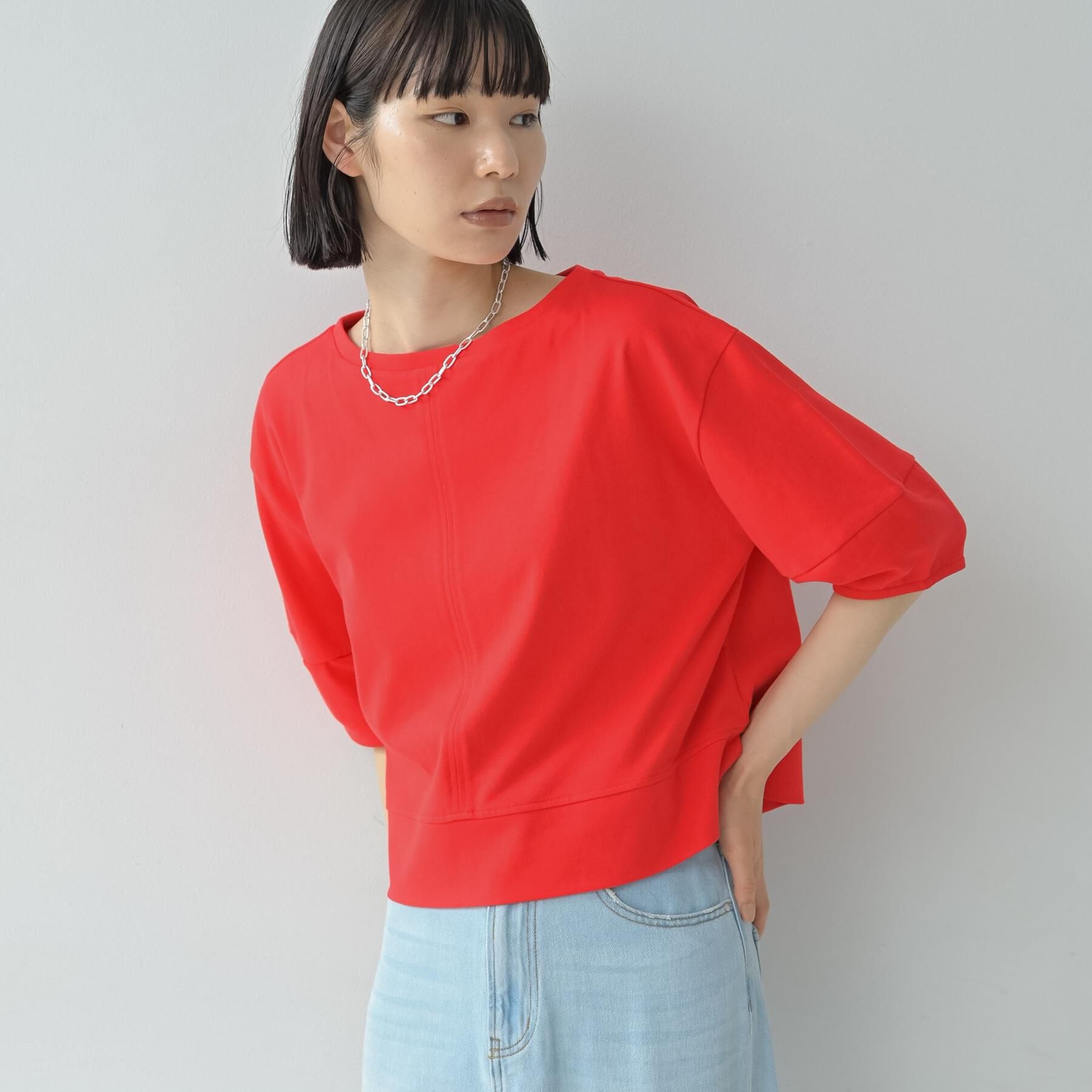GALLEST「ハーフスリーブフォルムカットソー【再入荷／マシンウォッシュ／接触冷感】」|Tシャツ・カットソー|