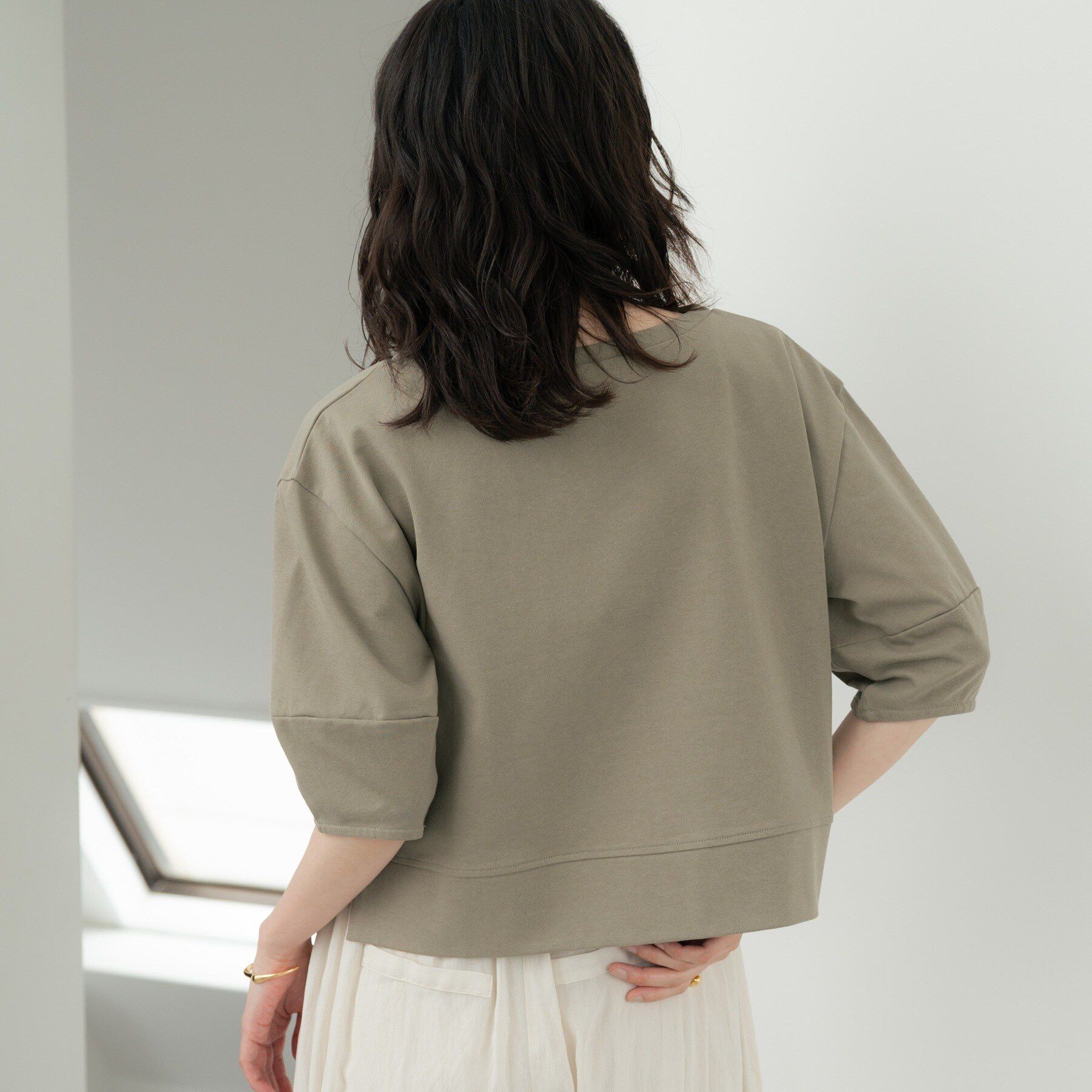 GALLEST「ハーフスリーブフォルムカットソー【再入荷／マシンウォッシュ／接触冷感】」|Tシャツ・カットソー|