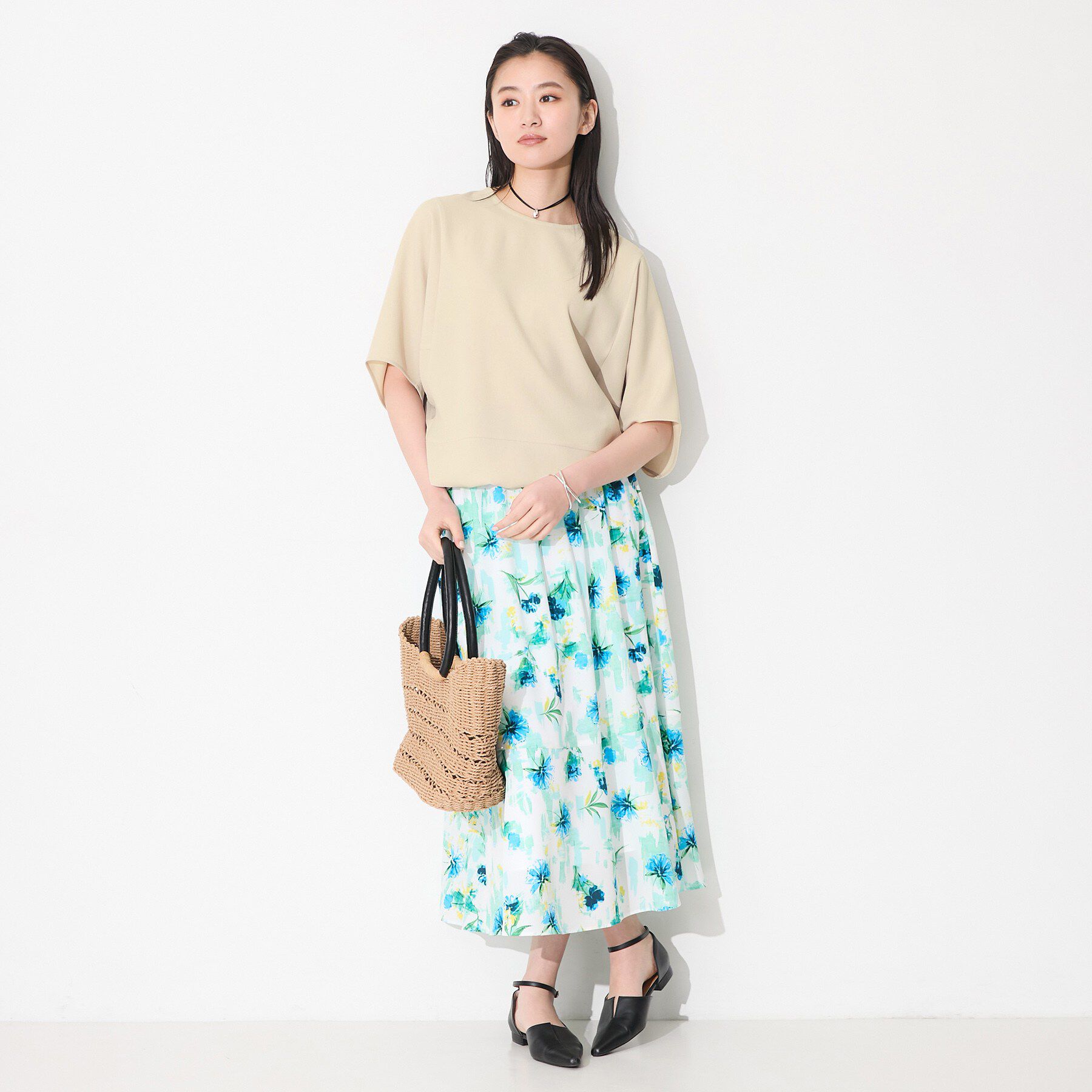 INDIVI「【洗える／2WAY／裾ドロスト付き】 ドルマンスリーブチュニックトップス」|Tシャツ・カットソー|