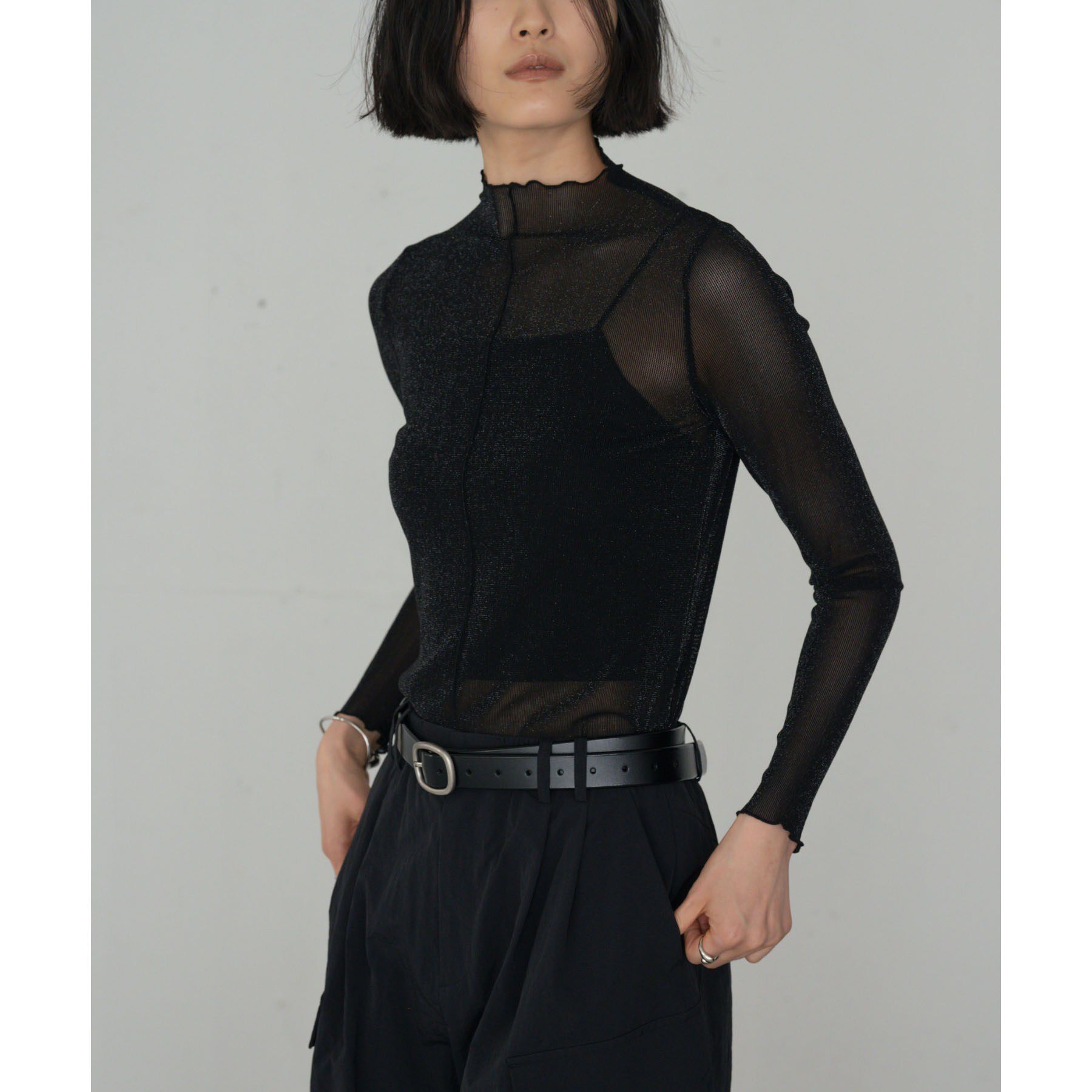 GALLEST「シアーラメハイネックカットソー」|Tシャツ・カットソー|