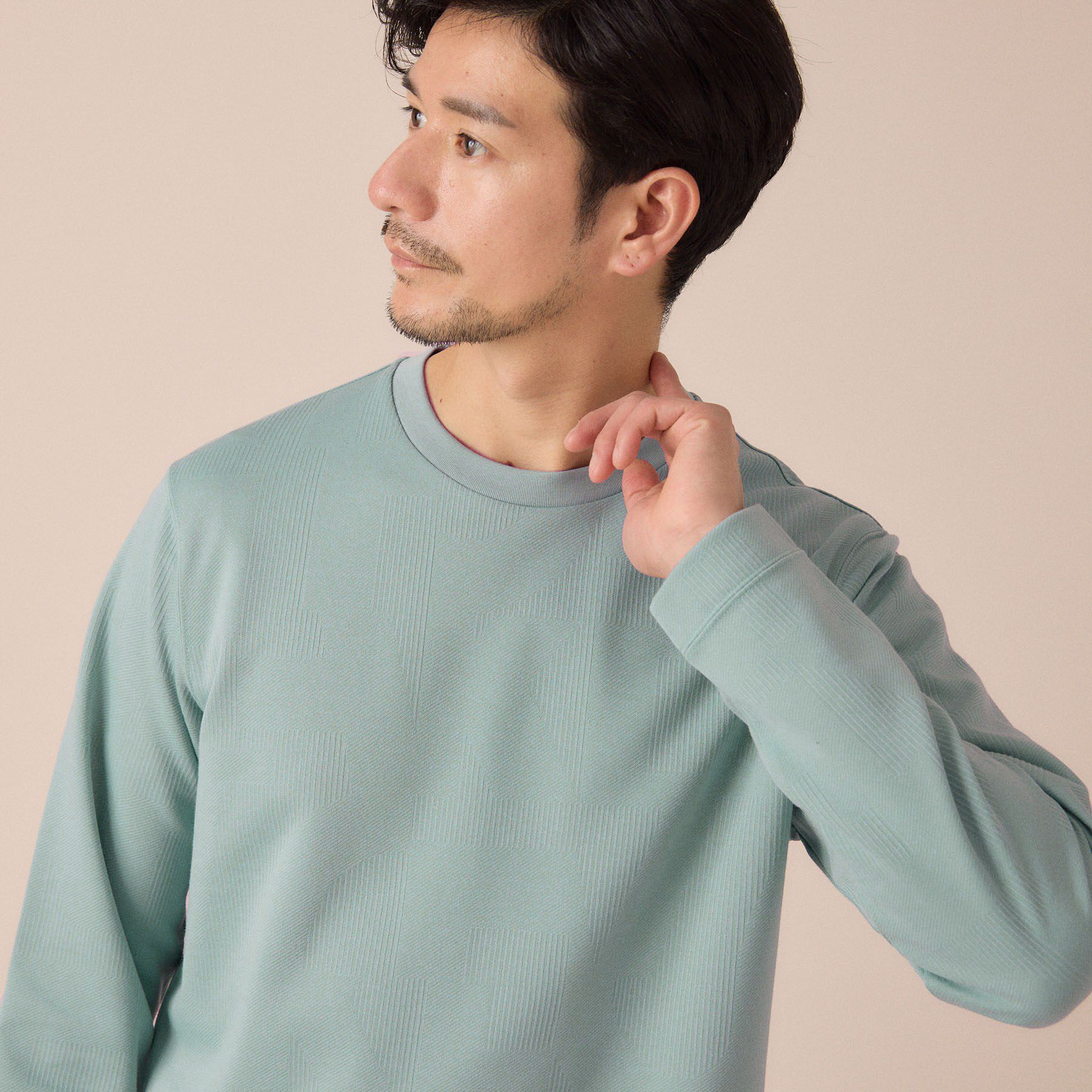 TAKEO KIKUCHI「【尾州ファブリック】ジャカードカットソー」|Tシャツ・カットソー|